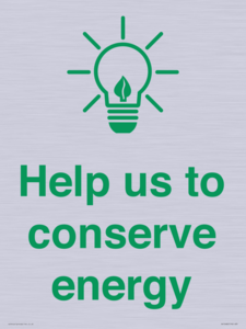 Help us to conserve energy 